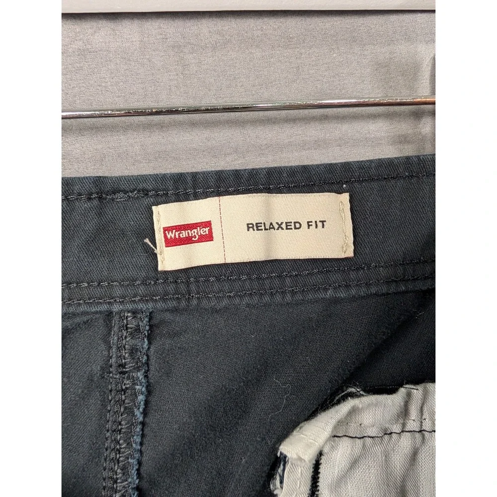 Wrangler Mens Relaxed Fit Cargo Pants Black 36x30